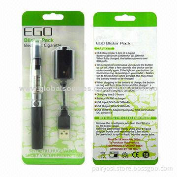 eGo Electronic Cigarettes, 650/900/1,100mAh Battery Capacity